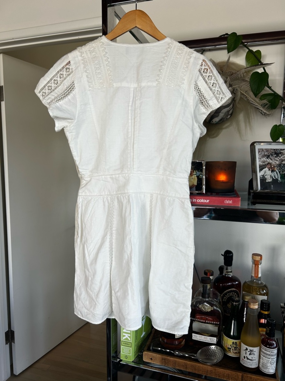 NWT The Kooples English Embroidery Lace Trim Cap Sleeve Dress - Picture 3 of 4